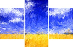 Obraz - Olejomaľba, Zlaté pole (90x60 cm)