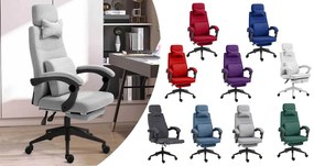 Kancelárska otočná stolička s opierkou hlavy - rôzne farby, svetlosivá