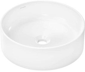 HANSGROHE Xuniva S okrúhla umývadlová misa bez otvoru, bez prepadu, priemer 400 mm, biela, s povrchom SmartClean, 61071450