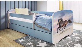 Dětská postel Babydreams běžící kůň modrá