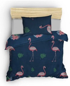 Detské obliečky na jednolôžko v tmavomodrej a ružovej farbe 140x200 cm Big Filamin – Mijolnir