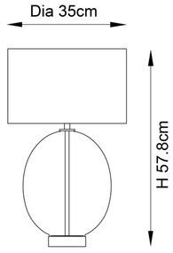 Endon 99292 - Stmievateľná stolová lampa KELDA 1xE27/10W/230V krémová/zlatá