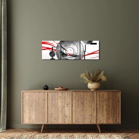 Abstraktný obraz (s hodinami) (90x30 cm)