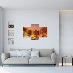 Obraz - Farebné stromy (90x60 cm)