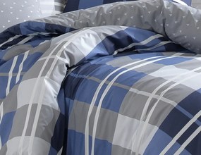 TipTrade Bavlnené obliečky 220x200 + 2x 70x90 cm - Mark modrá