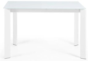 Rozkladací jedálenský stôl s prídavnou doskou so sklenenou doskou 80x120 cm Axis – Kave Home