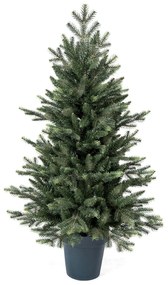 Umelý vianočný stromček 3D Mini Smrek Lesný 105cm LED50 v kvetináči