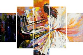 Obraz - Žena hrajúca na piáno (150x105 cm)