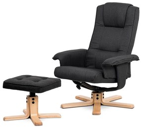 BONTEC Polohovacie kreslo, hnedá, látka vintage, TV-5010 BR3 Farba: Šedá