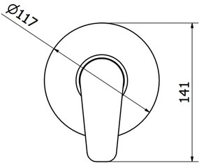 Teorema Slyce - Sprchová batéria pod omietku - komplet, chróm 9C000