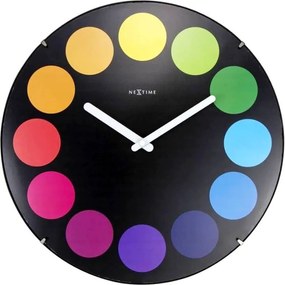 Dizajnové nástenné hodiny 3167 Nextime Dots Dome 35cm