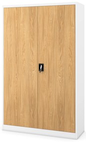Kovová kancelárska skrinka Biely/ Zlatý dub: Eco Design JAN II