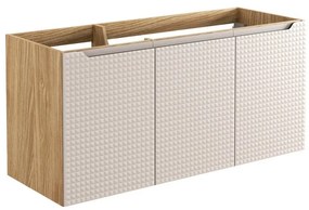 Závěsná umyvadlová skříňka Luxor Beige 82-120-3D béžová/dub olejovaný