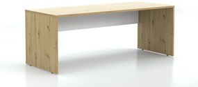 DREVONA Kancelársky stôl LUTZ 200x80 dub artisan + biela