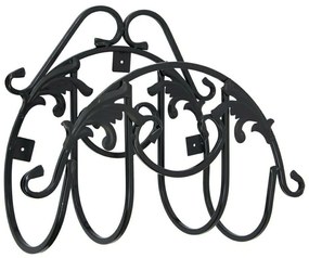 Kovový nástenný držiak na záhradnú hadicu Arnaut, 48x35 cm, čierna