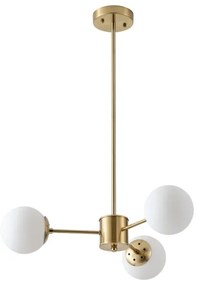 Luster na tyči 3xE27/40W/230V mosadz