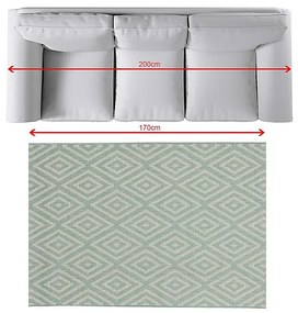 Mentolový koberec Lineo 120x170cm