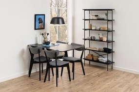Jídelní rozkládací stůl Roxby 80/120 cm černý