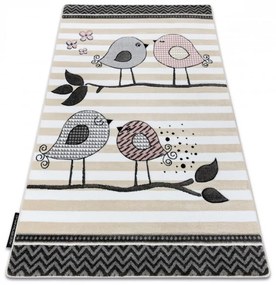 Detský kusový koberec Vtáčiky krémový 120x170cm