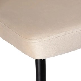 Jedálenská stolička LINCOLN zamatová, béžová