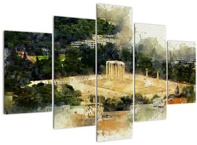 Obraz - Chrám Dia, Atény, Grécko (150x105 cm)