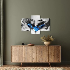 Obraz portrétu ženy s kameňmi (90x60 cm)