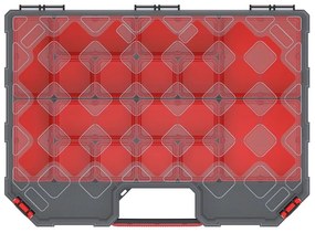 Skrinka s 3 krabičkovými organizérmi 41,5 × 29 × 29 cm, čierna