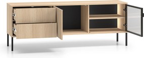 TV stolík Harmona 160 cm s osvetlením - dub lindberg