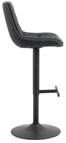 Sivá barová stolička s nastaviteľnou výškou (výška sedadla 65 cm) Adisa – Actona