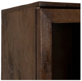 Hnedá vitrína z mangového dreva 40x180x40 cm Ravi – Ixia