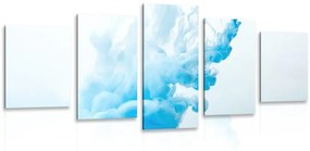 5-dielny obraz modrý atrament vo vode - 100x50