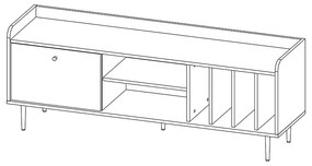 TV stolík Kastelio 150 cm - brandy castello