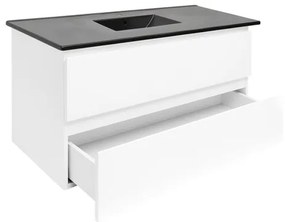 Kúpeľňová skrinka s umývadlom SAT B-Way 99x50x45 cm biela lesk BWAY2100WU4B, 1 ks