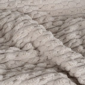 Béžový prešívaný pléd 180x260 cm – Ixia