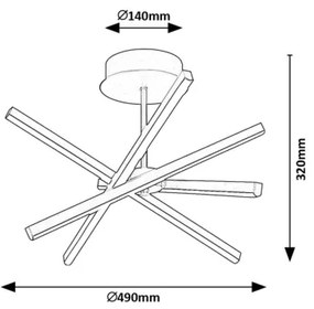 Rabalux 71270 - LED Luster na tyči MATILDE LED/30W/230V 4000K