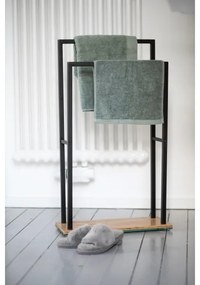 WENKO 24752100 - Držiak na uteráky BAMBUSA 46x80 cm čierna/hnedá