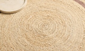 Diamond Carpets India, Ručne viazaný kusový koberec Ora J-28 Natural kruh, 80x80 (priemer) kruh, béžová, chodba / predsieň