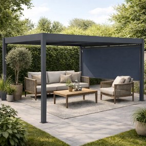 Bočná zástena pre bioklimatickú pergolu BestBerg BBP-W279 / 279 × 204 cm / sivá