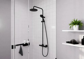 Hansgrohe Vernis Blend, Sprchový systém 200 1jet EcoSmart s termostatom, čierna matná, HAN-26089670
