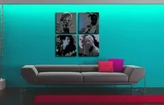 Ručne maľovaný POP Art obraz Rolling Stones 80x80 cm