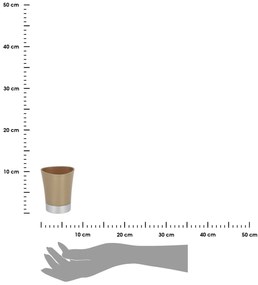 Kúpeľňový pohár Cuesta, béžová/s chrómovými prvkami, 250 ml