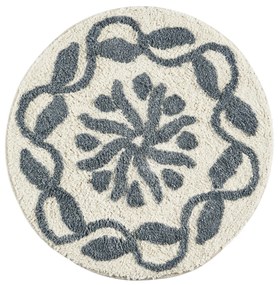 MADAM STOLTZ Kúpeľňová rohožka Round Tufted Dusty Blue Ø 60 cm