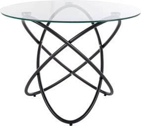 Jedálenský stôl Orbit 100 cm čierny/číry