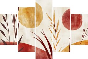 Obraz - Rastliny a kruhy (150x105 cm)
