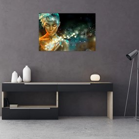 Obraz zlatej víly (90x60 cm)