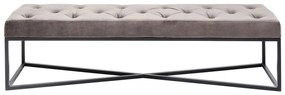 Sivá zamatová lavica Kare Design Crossover, 150 cm