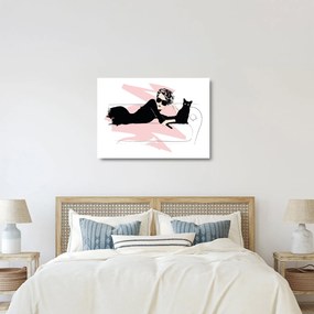 Sklenený obraz - Fashion lady (70x50 cm)