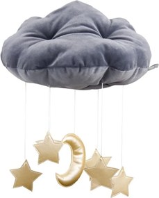 Dekoratívny obláčik grafitová so zlatom 26x37x44cm