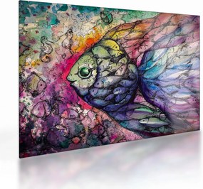 Sklenený obraz - Farebná rybička (70x50 cm)