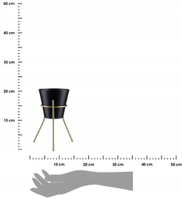 Kvetináč na stojane LOFT 20 cm čierny